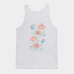 Pastel Floral Seamless Pattern Tank Top